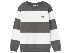 Name It bright white/castlerock wide striped sweatshirt